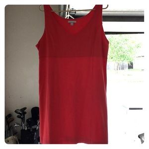 Coral sleeveless dress